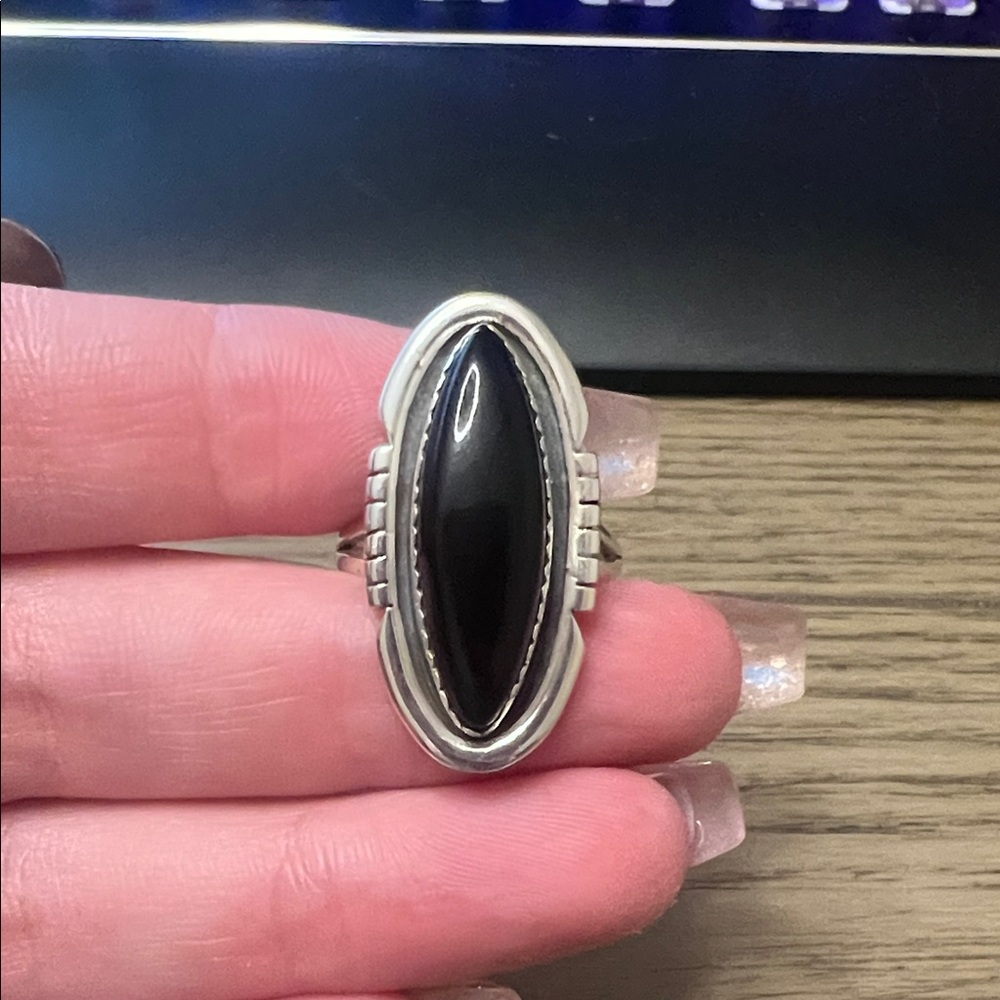 Black Onyx Sterling Ring